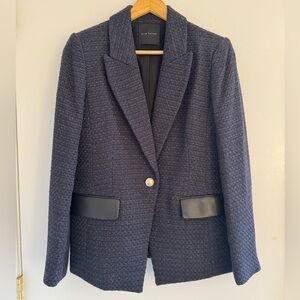 Elie Tahari metallic blazer with single front button